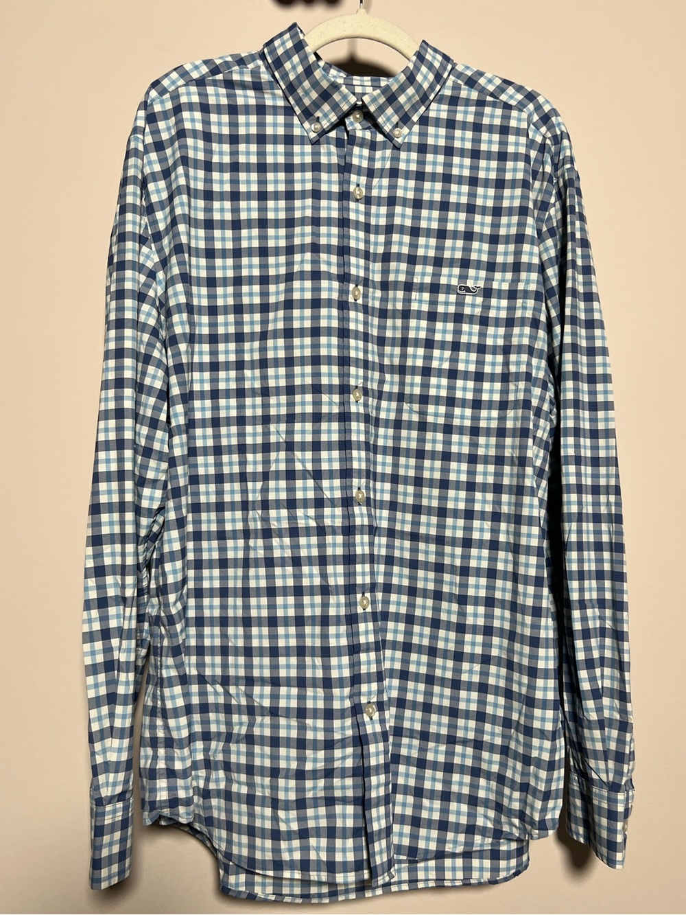 Vineyard Vines Classic Fit Tucker Shirt inBlue and White Plaid